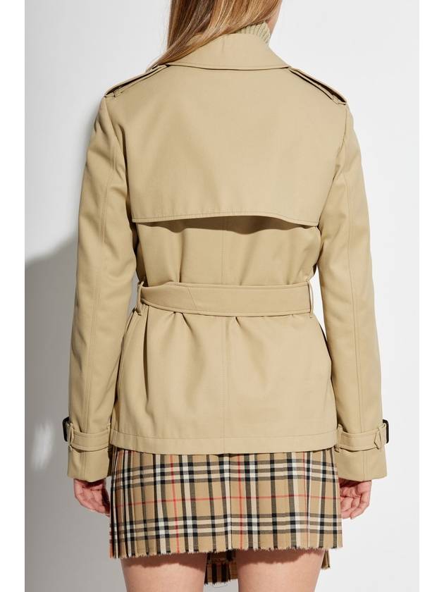 Burberry Short Trench Coat, Women's, Green - BURBERRY - BALAAN 4