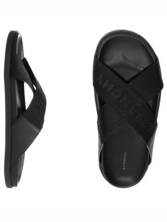 Cross Strap Sandal Slippers Black - GIVENCHY - BALAAN 2