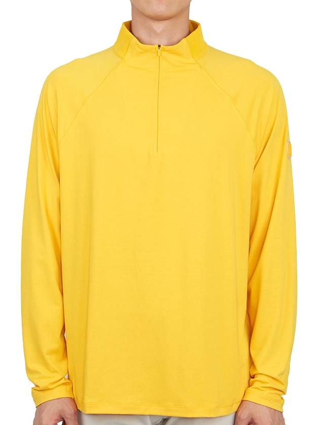 Men's Staple Quarter Zipper Long Sleeve T-Shirt Yellow - G/FORE - BALAAN 2