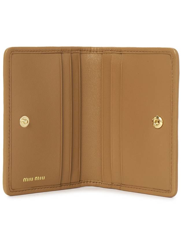 Matelasse Nappa Leather Card Wallet Brown - MIU MIU - BALAAN 5