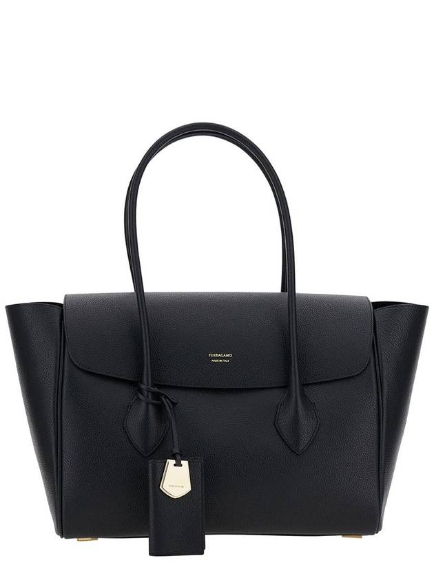 East West Tote Bag Black - SALVATORE FERRAGAMO - BALAAN 2