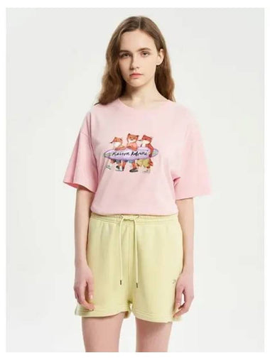 Women s Surfing Fox Relax Fit T Shirt Milkshake Domestic Product GM0024031398022 - MAISON KITSUNE - BALAAN 1