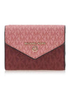 Jet Set Two-Tone Signature Logo Tri-Fold Half Wallet - MICHAEL KORS - BALAAN 2