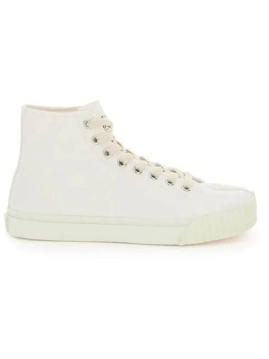 Tabi Canvas High Top Sneakers White - MAISON MARGIELA - BALAAN 1