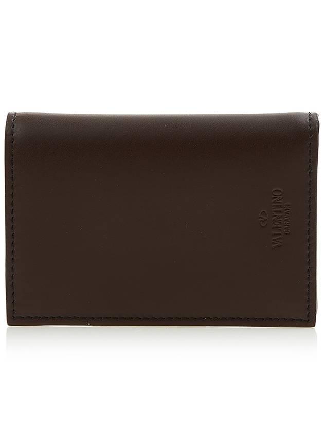 VLTN Logo Half Wallet Brown - VALENTINO - BALAAN 4