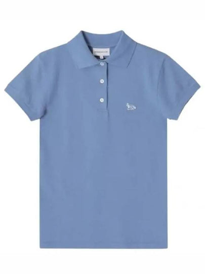 Baby Fox Patch Regular Polo Shirt Blue - MAISON KITSUNE - BALAAN 2