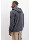 Wappen Logo Zip Up Hoodie Charcoal - STONE ISLAND - BALAAN 6