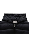 Logo Patch Padded Wool Hooded Jacket Black - MONCLER - BALAAN 3