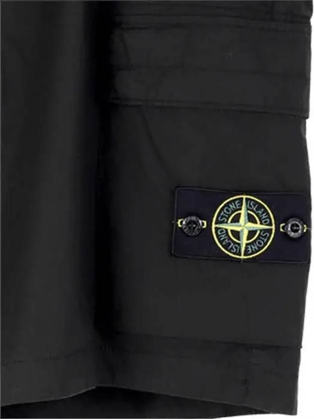 Light Stretch Cotton Bermuda Shorts Black - STONE ISLAND - BALAAN 7