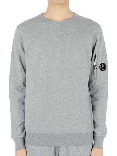 Light Fleece Sweatshirt Grey Melange - CP COMPANY - BALAAN 2