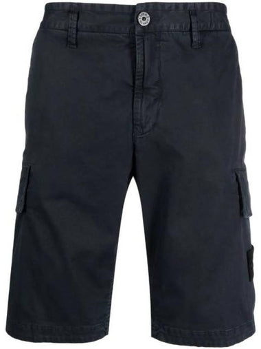 Wappen Patch Bermuda Shorts Navy Blue - STONE ISLAND - BALAAN 1