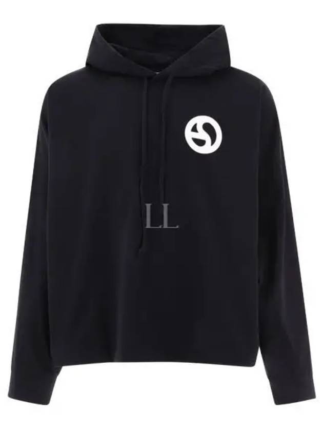 24 CI0161 Black AS Logo Hooded Sweater - ACNE STUDIOS - BALAAN 1