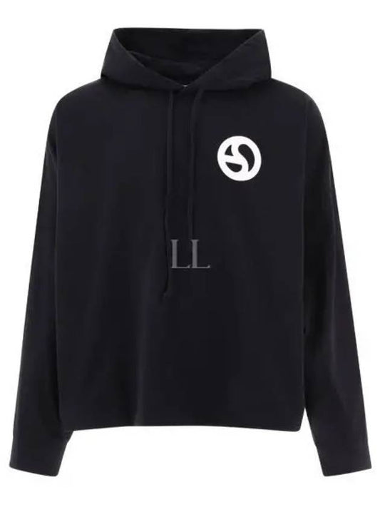 24 CI0161 Black AS Logo Hooded Sweater - ACNE STUDIOS - BALAAN 1