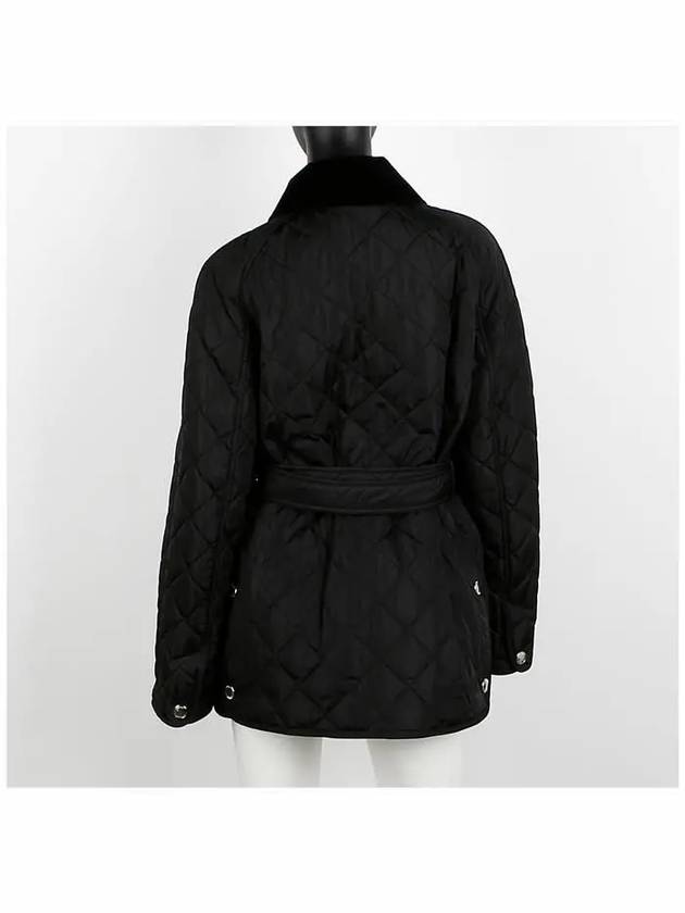 Diamond Quilted Nylon Jacket Black - BURBERRY - BALAAN 5