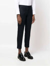 Cropped Tailored Twill Wool Skinny Straight Pants Navy - THOM BROWNE - BALAAN 3