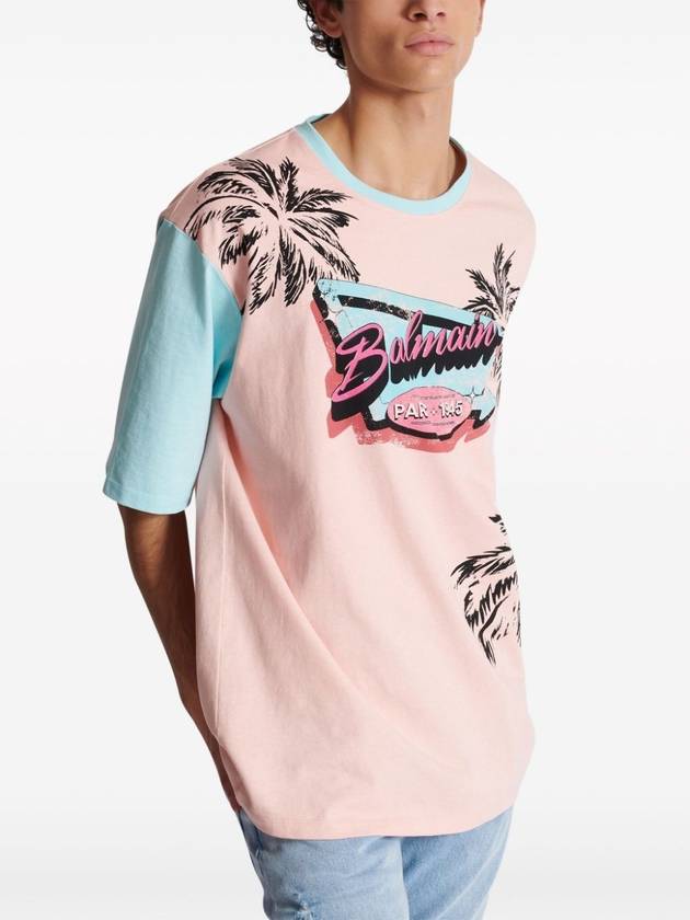 BALMAIN MIAMI PRINT BALMAIN TSHIRT OVERSIZE FIT - BALMAIN - BALAAN 5