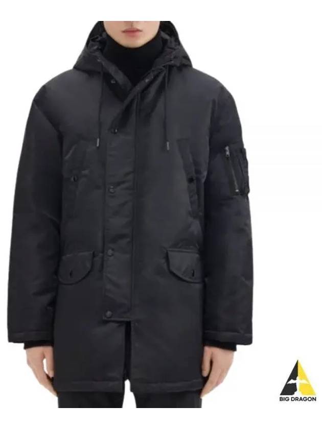 Terry Puffer Recycled Nylon Parka Black - THEORY - BALAAN 2