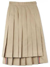 Classic Typewriter Midi Pleated Skirt Khaki - THOM BROWNE - BALAAN 2