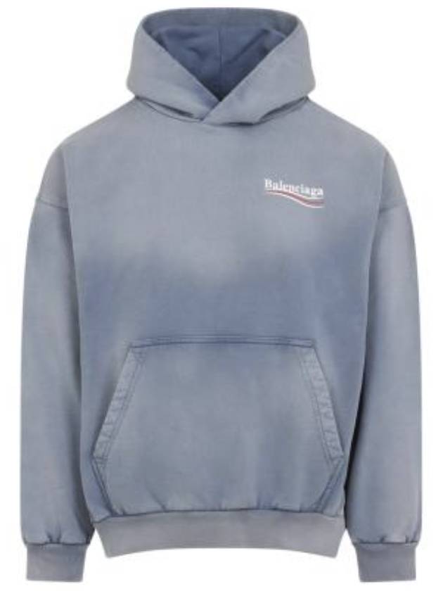 Logo Print Medium Fit Hoodie Fade Blue - BALENCIAGA - BALAAN 2