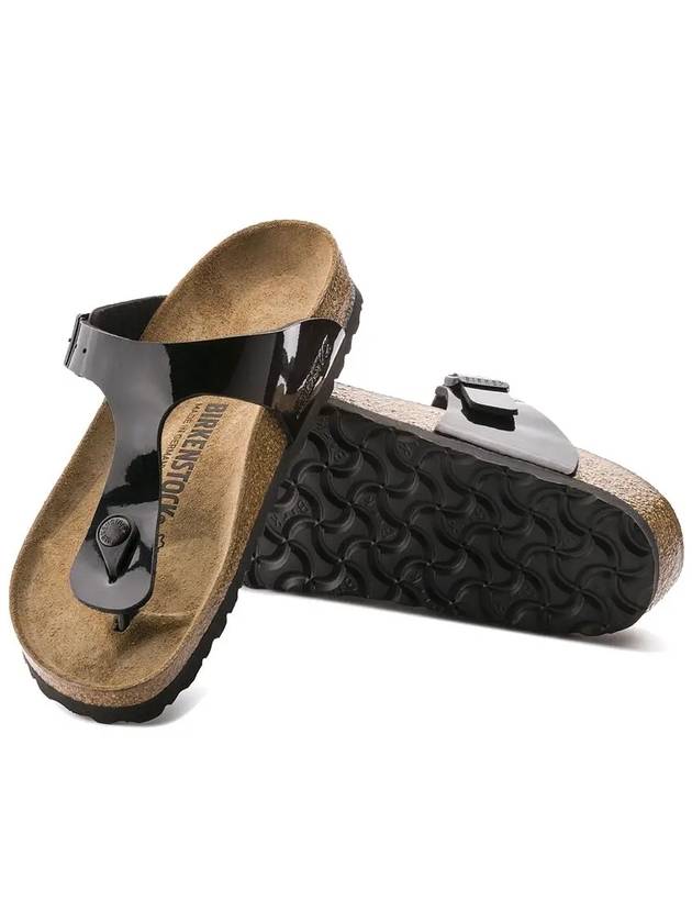 Women's Paper Bercoflo Patterned Flip Flops Black - BIRKENSTOCK - BALAAN 4