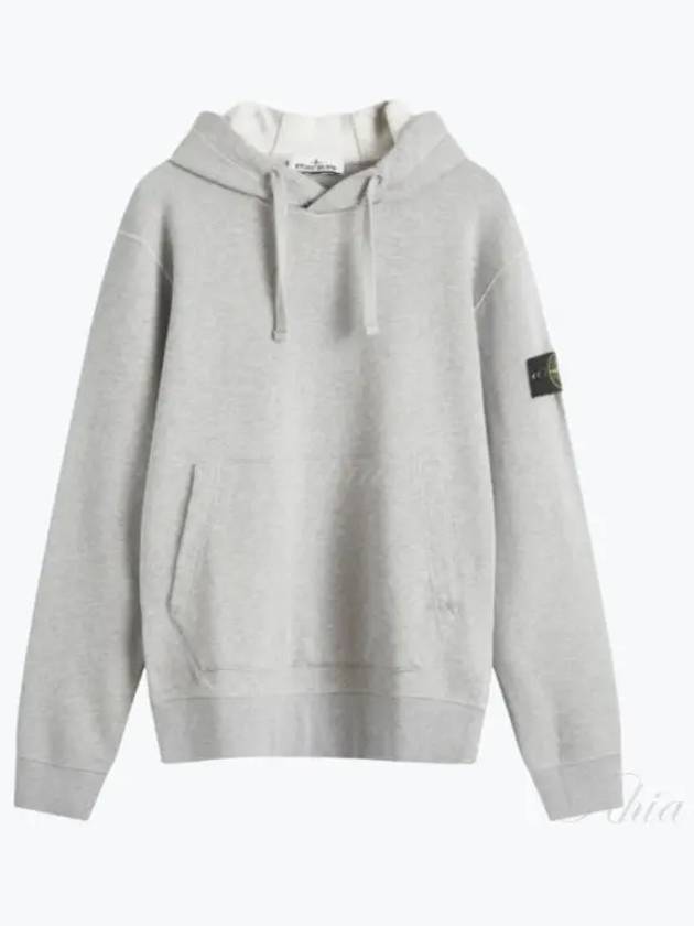 Cotton Fleece Garment Dyed Hoodie Grey - STONE ISLAND - BALAAN 2