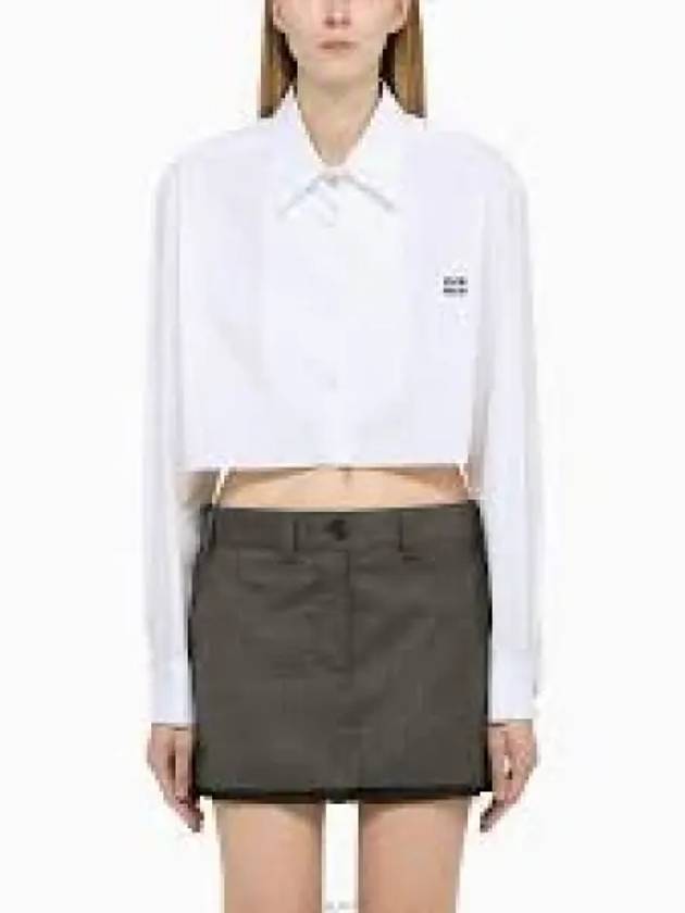 Poplin Shirt White MK1714 10RG F0009 - MIU MIU - BALAAN 2