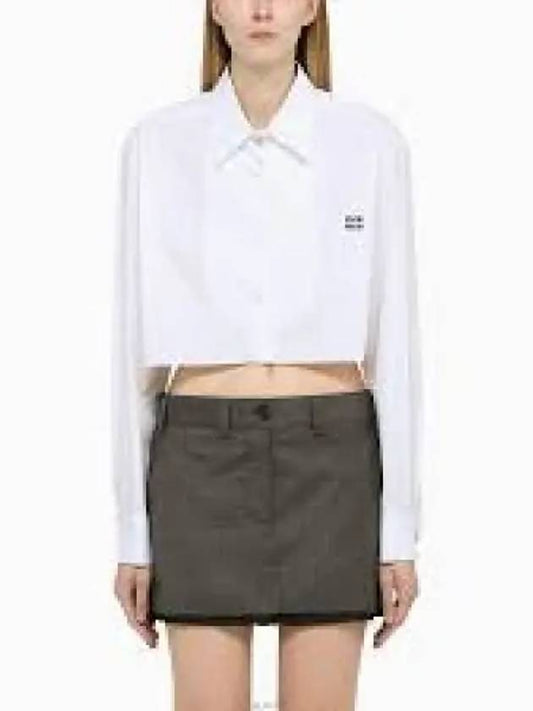 Poplin Shirt White MK1714 10RG F0009 - MIU MIU - BALAAN 2