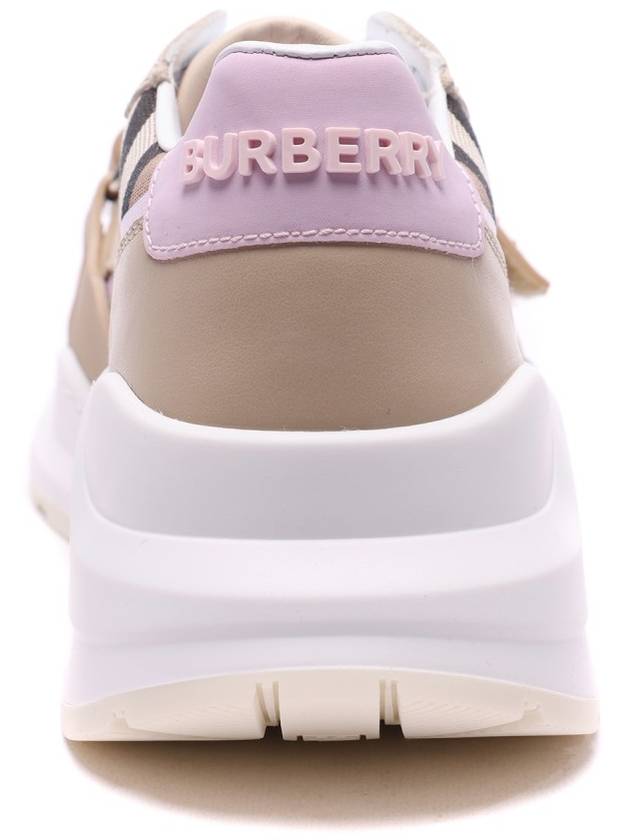 Women's Velcro Check Low-Top Sneakers Beige - BURBERRY - BALAAN 5