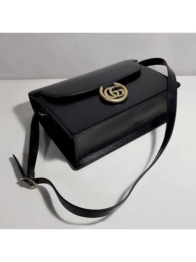 GG Ring Medium Shoulder Bag Black - GUCCI - BALAAN 5