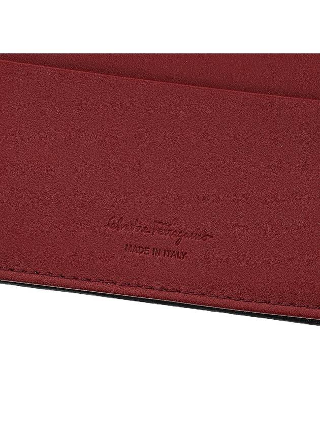 Ferragamo Men's Double Gancini Decorated Bifold Wallet 66 A062 NERO RED 0685948 - SALVATORE FERRAGAMO - BALAAN 8