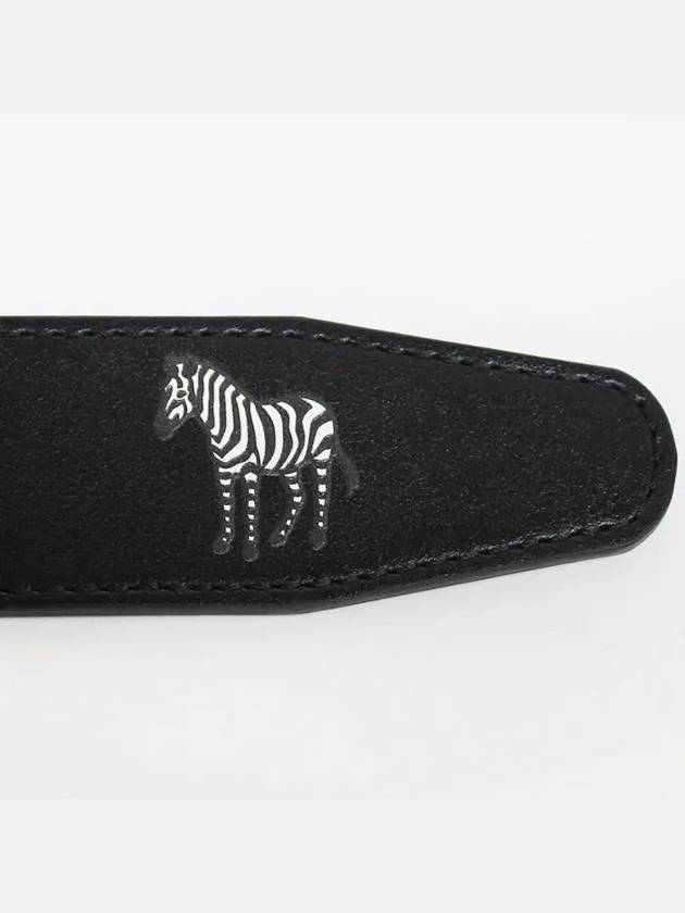 Men's Zebra Leather Belt Black - PAUL SMITH - BALAAN 5