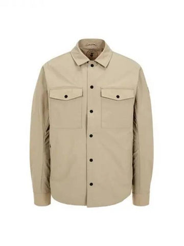 MEN TADEU Nylon Shirt Jacket Beige 271549 - SAVE THE DUCK - BALAAN 1