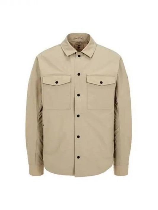 MEN TADEU Nylon Shirt Jacket Beige 271549 - SAVE THE DUCK - BALAAN 1