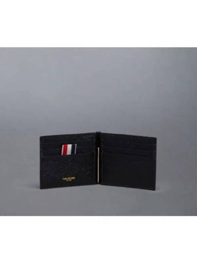 Men's Three Stripes Tab Classic Money Clip Card Wallet Black - THOM BROWNE - BALAAN 2