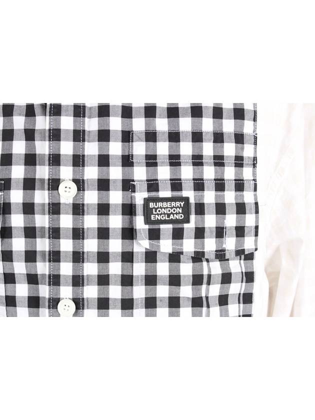 Gingham detail long sleeve shirt XL - BURBERRY - BALAAN 7