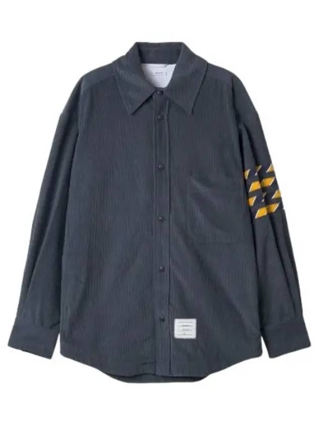 Oversized shirt jacket navy jumper - THOM BROWNE - BALAAN 1