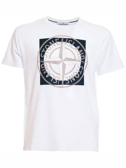 Compass Logo Printing Short Sleeve T-Shirt White - STONE ISLAND - BALAAN 2