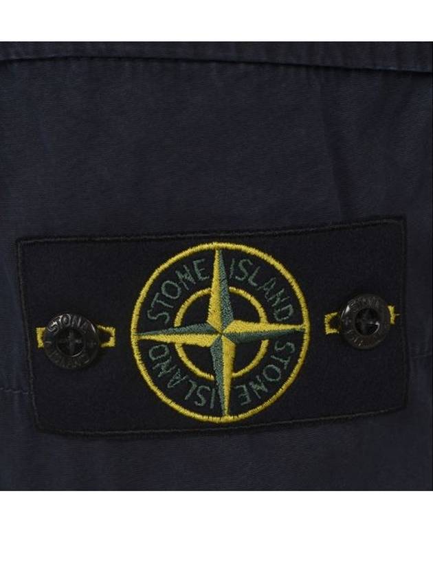 Men's Logo Patch Cargo Bermuda Shorts Blue - STONE ISLAND - BALAAN 6