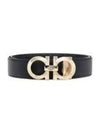 Gancini Buckle Calfskin Belt Black - SALVATORE FERRAGAMO - BALAAN 2