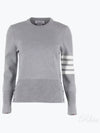 4-Bar Milano Stitch Crew Neck Knit Top Light Grey - THOM BROWNE - BALAAN 2