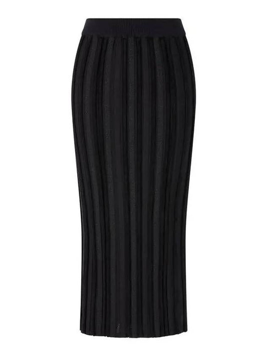 Women s Metallic Ribbed Skirt Black 271910 - EMPORIO ARMANI - BALAAN 1