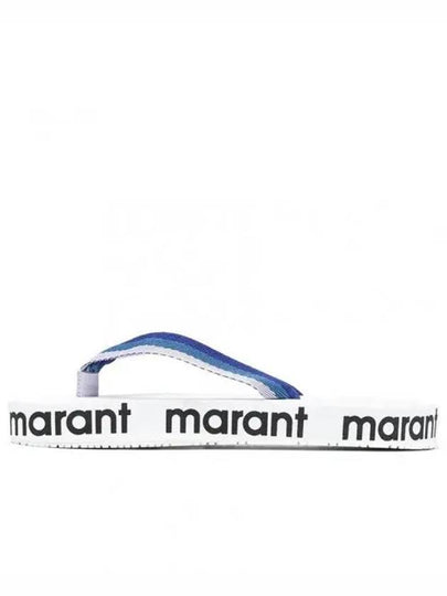 Logo Print Flip Flop Blue - ISABEL MARANT - BALAAN 2