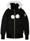 Original Debbie Bomber Jacket White Shearling Black - MOOSE KNUCKLES - BALAAN 4