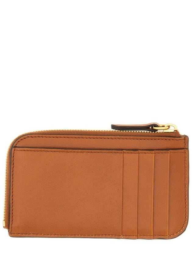 C Shiny Leather Small Card Wallet Clay Brown - CHLOE - BALAAN 3