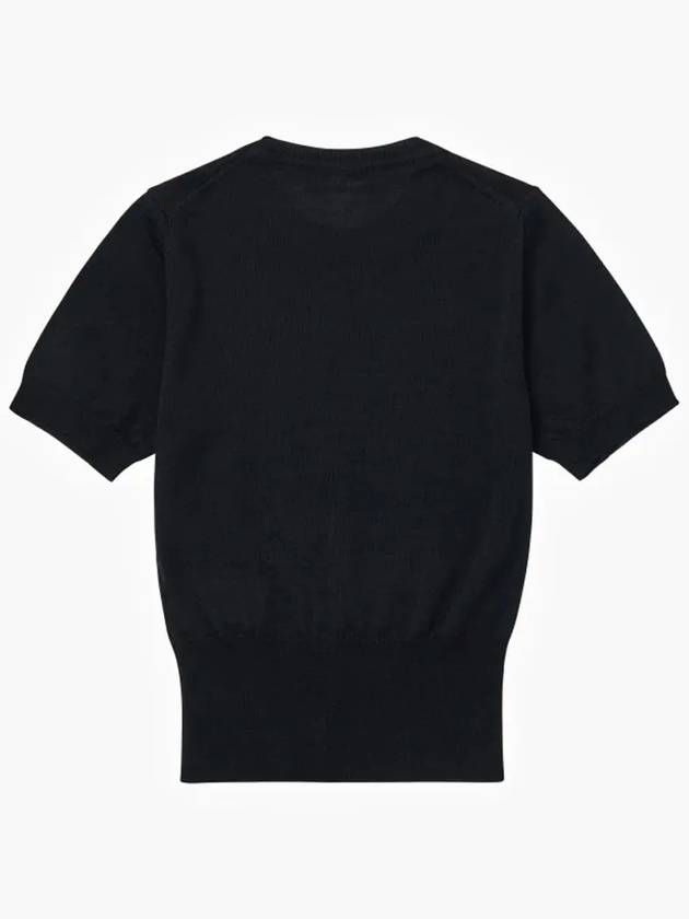 ORB Logo Short Sleeve Knit Top Black - VIVIENNE WESTWOOD - BALAAN 3