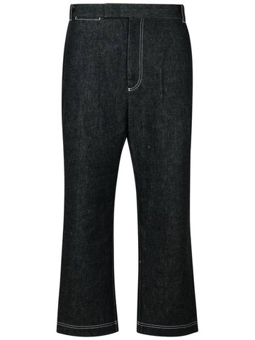 Thom Browne Black Cotton Trousers - THOM BROWNE - BALAAN 1