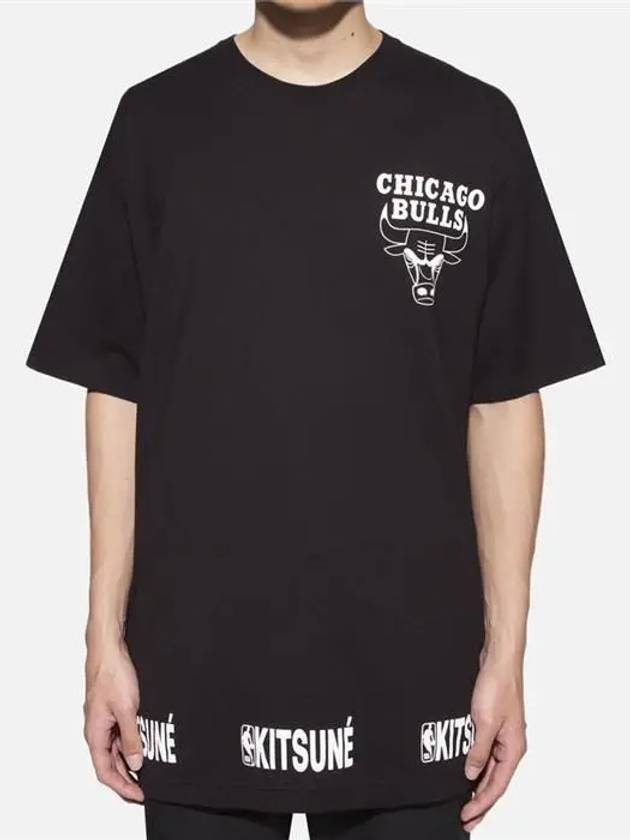 Maison Kitsune NBA Collaboration Loose Fit Short Sleeve TShirt - MAISON KITSUNE - BALAAN 1