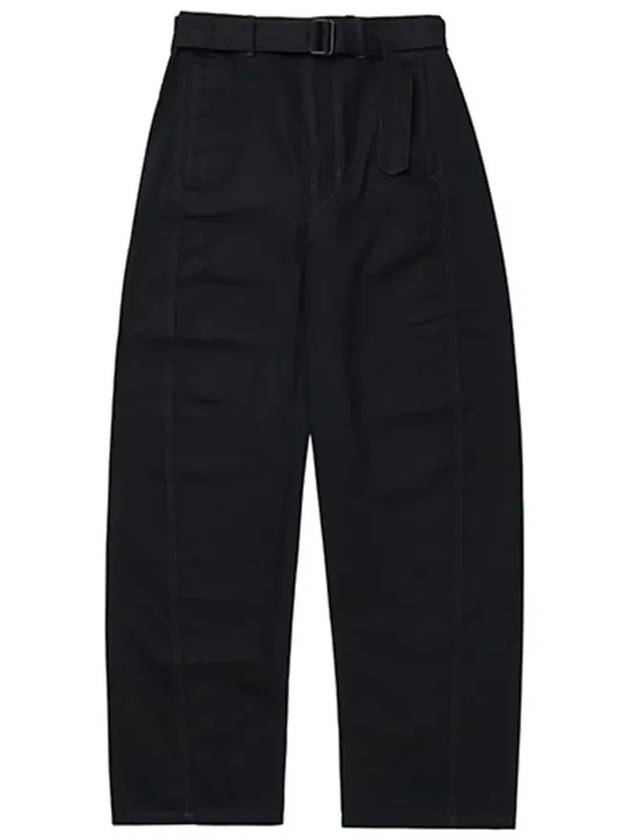 Twisted Belted Pants Heavy Denim Black - LEMAIRE - BALAAN 5