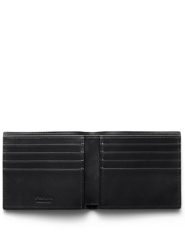 Enamel Triangle Logo Bifold Wallet Black - PRADA - BALAAN 3