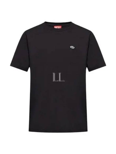 T Just Doval PJ Oval D Patch Short Sleeve T Shirt Black - DIESEL - BALAAN 2